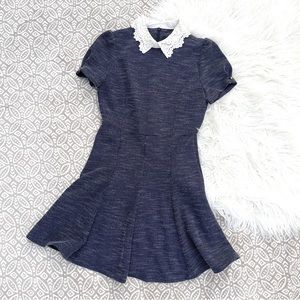 Blue Angel Korea Women’s Navy Blue & White Fit & Flare Dress Retro Size 6 (?)
